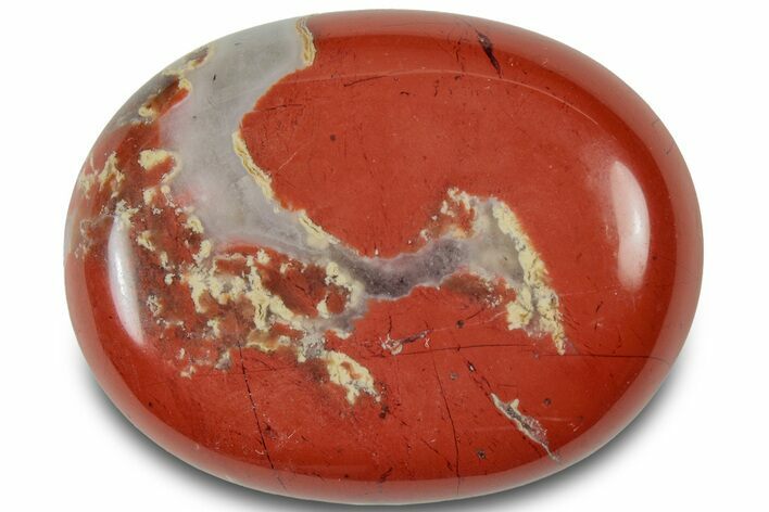 1.8" Polished Brecciated Red Jasper Pocket Stone  - Photo 1